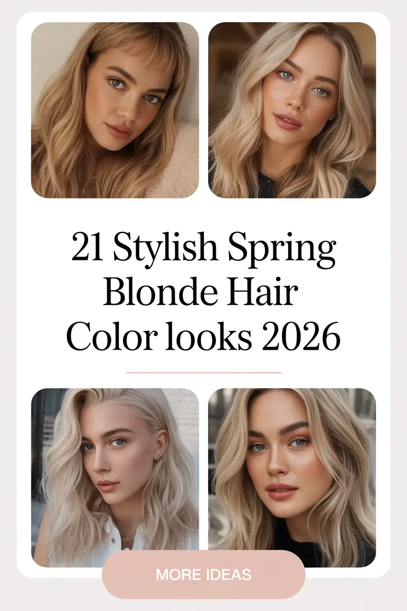 Stylish Spring Blonde Hair Color Looks 2026 – Soft & Bright Ideas for a Fresh Seasonal Glow