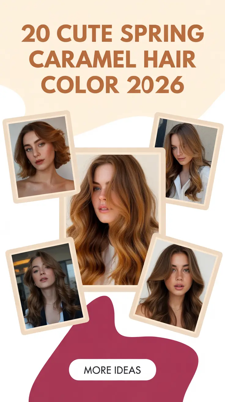 Cute Spring Caramel Hair Color 2026 – Fresh Highlights and Ideas for Brunettes