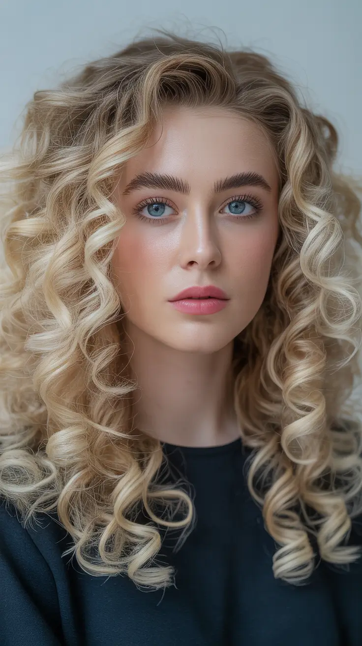 stylish spring blonde hair color looks 2026 Golden Ringlet Curls With Spring Radiance