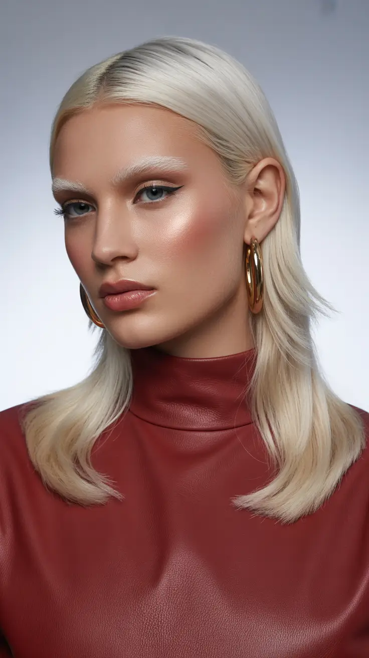 stylish spring hair color ideas 2026 to look younger Platinum Cream Sleek Mid-Length