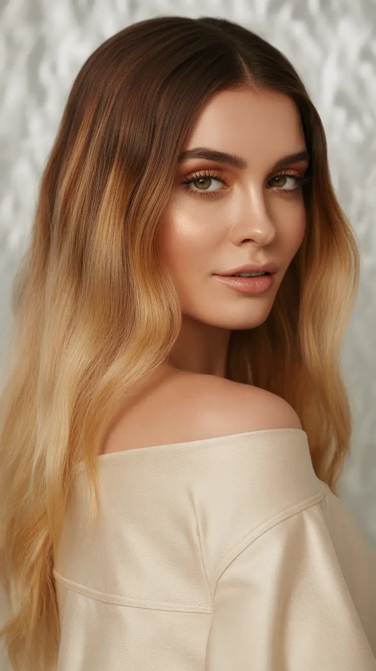 stylish spring hair color ideas 2026 to look younger Honey Melt Ombre with Soft Root Shadow