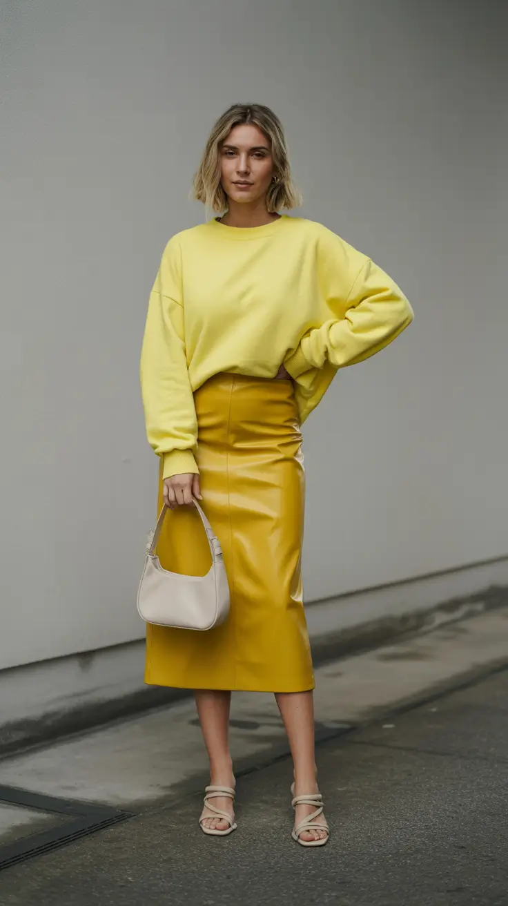 stylish spring outfits 2026 trends Monochrome Yellow for a Fresh, Modern Spring Mood