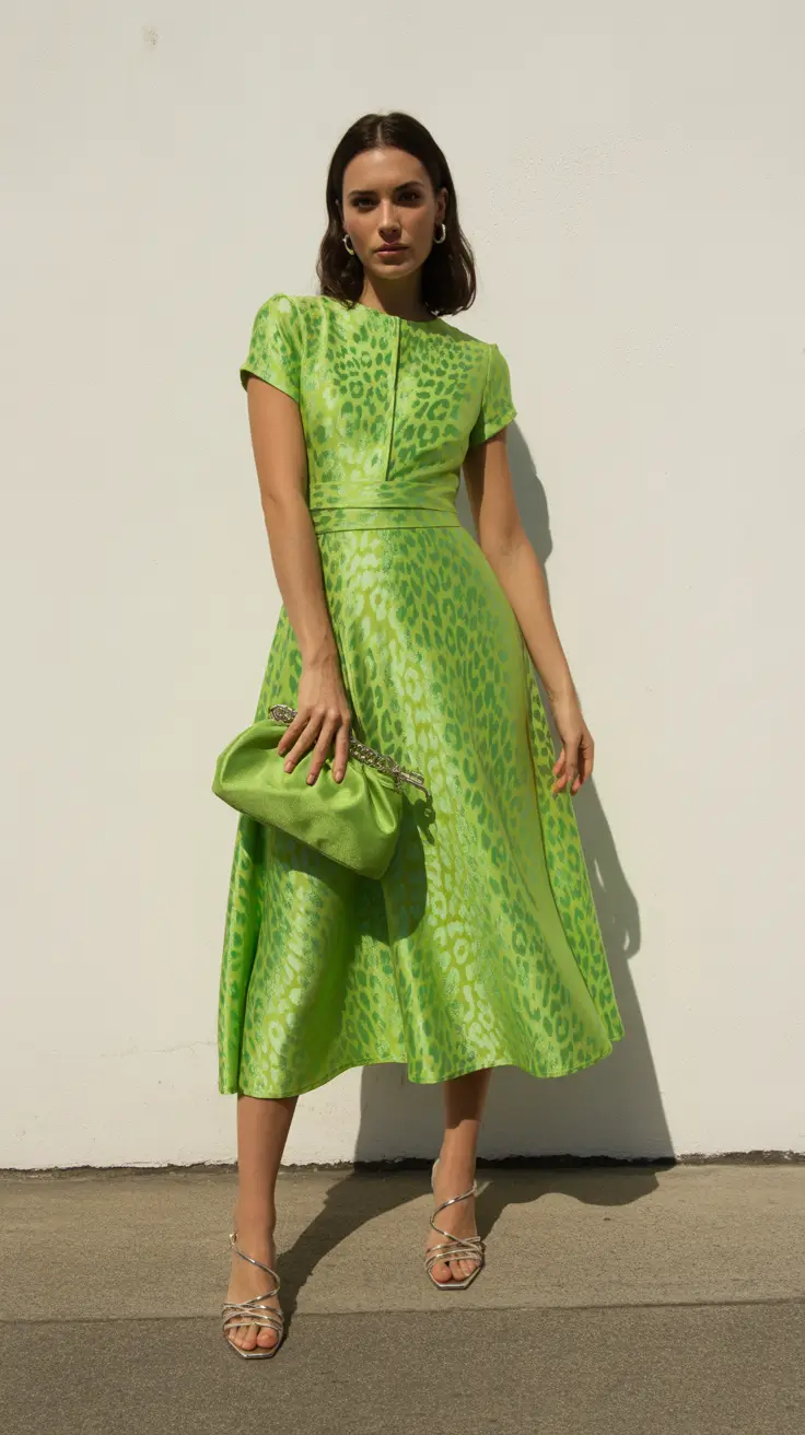 stylish spring outfits 2026 trends High-Impact Green With Subtle Luxe Details