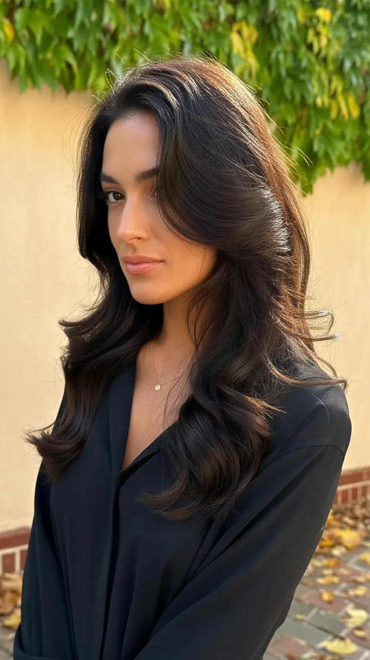 trendy spring brown hair color 2026 Cocoa Brown Layers With Seamless Spring Movement