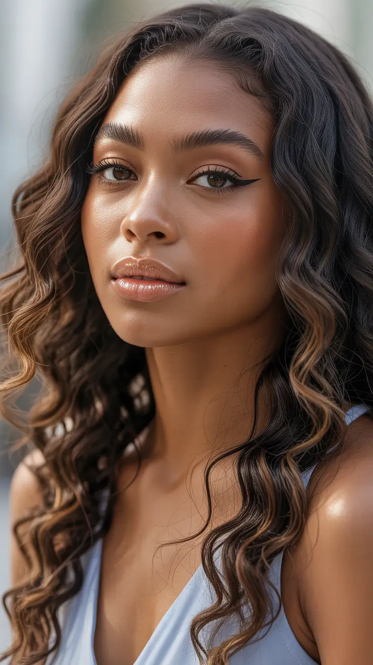 trendy spring hair color for dark skin 2026 Soft Espresso Curls