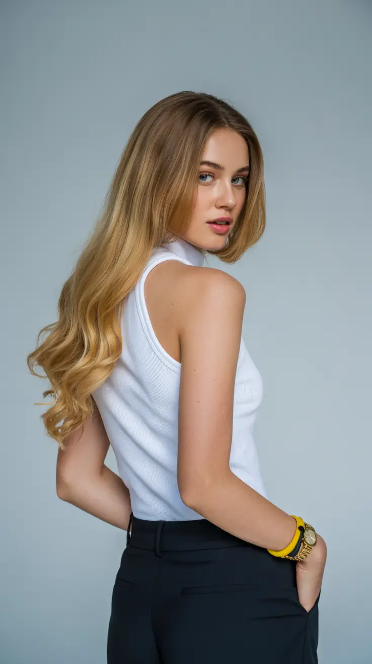 trendy spring hair color for tan skin 2026 Golden Ombre Glow with Soft Spring Ends