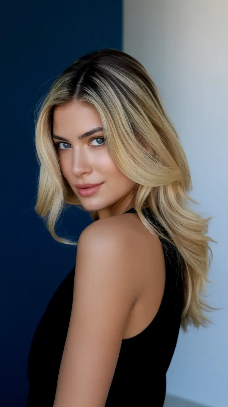 trendy spring hair color for tan skin 2026 High-Contrast Beige Blonde for Sunlit Glow