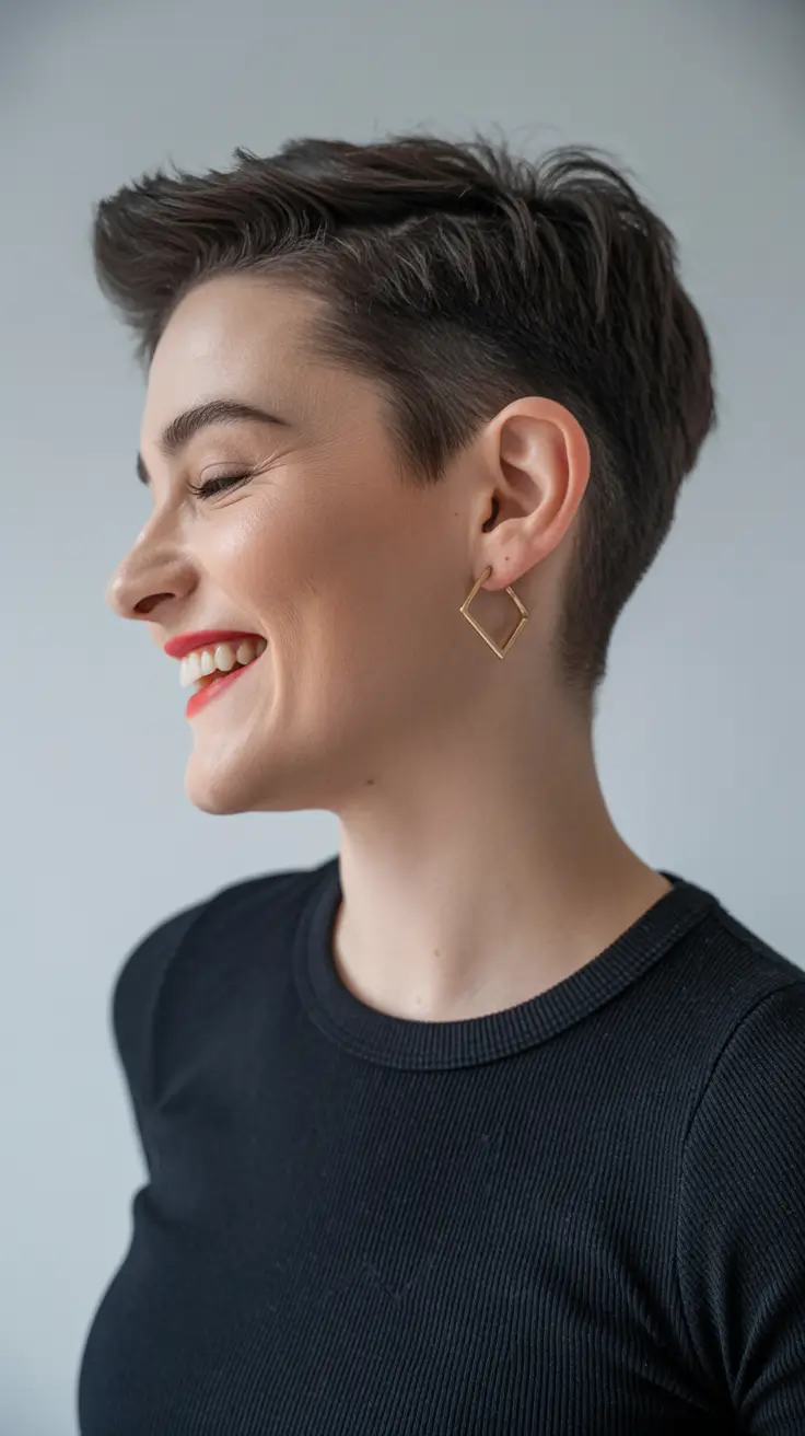 trendy spring short hairstyles 2026 Textured Short Crop with Soft Taper