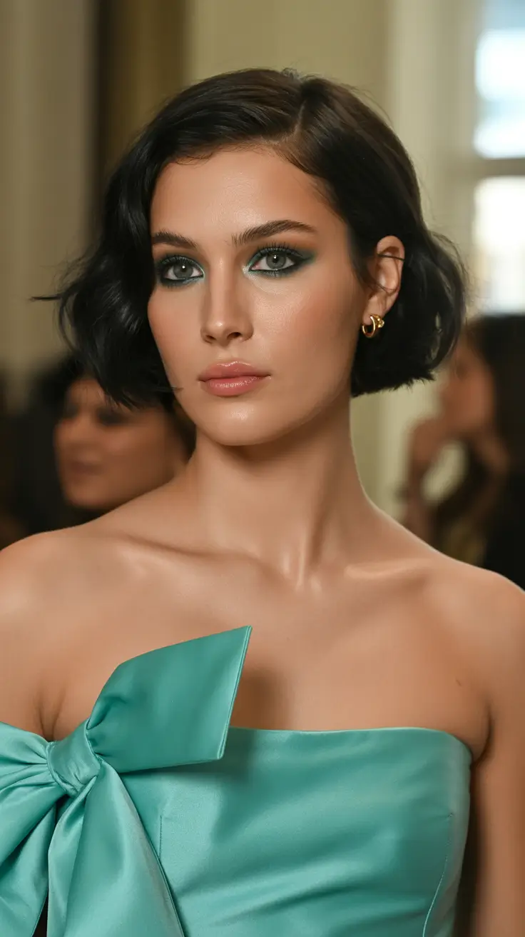 trendy spring short hairstyles 2026 Sculpted Retro-Inspired Short Wave