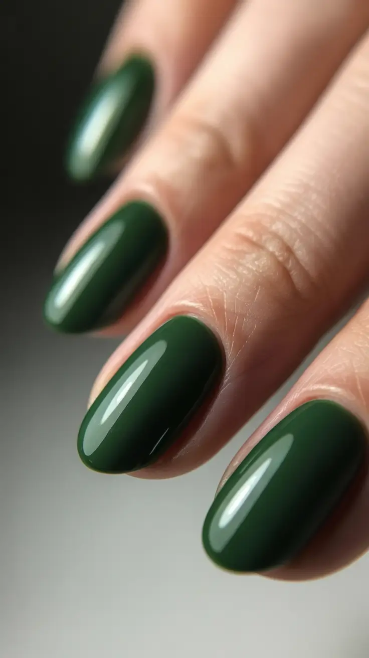 vibrant spring break nails 2026 Deep Emerald Gloss