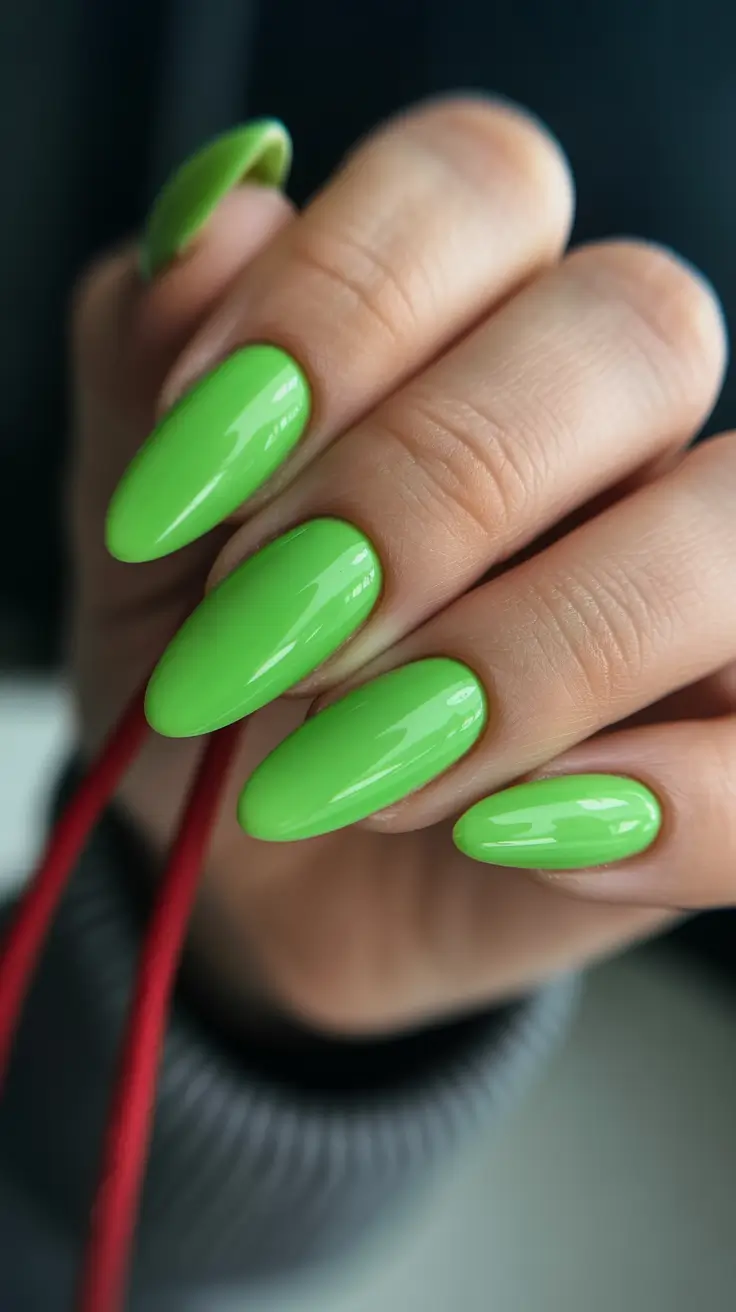 2026 summer nail colors ideas Fresh Lime Almonds for Light Summer Statements