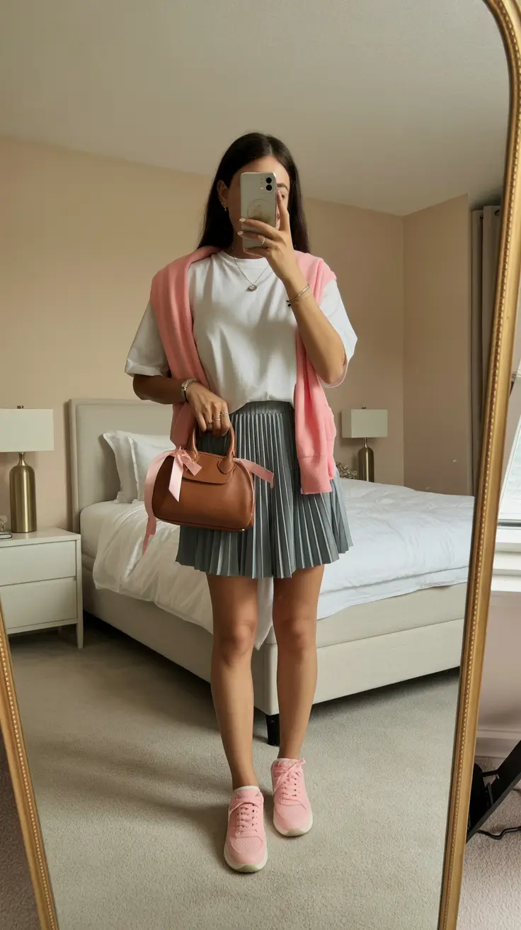 cute summer outfits for teens 2026 Soft Preppy Layers for Everyday School Moments