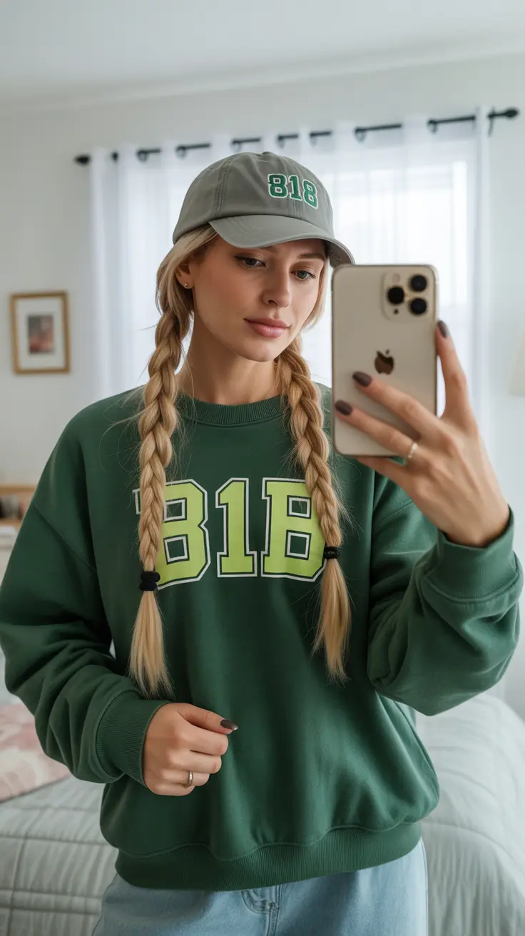 cute summer outfits for teens 2026 Sporty Green Layers with a Playful Edge