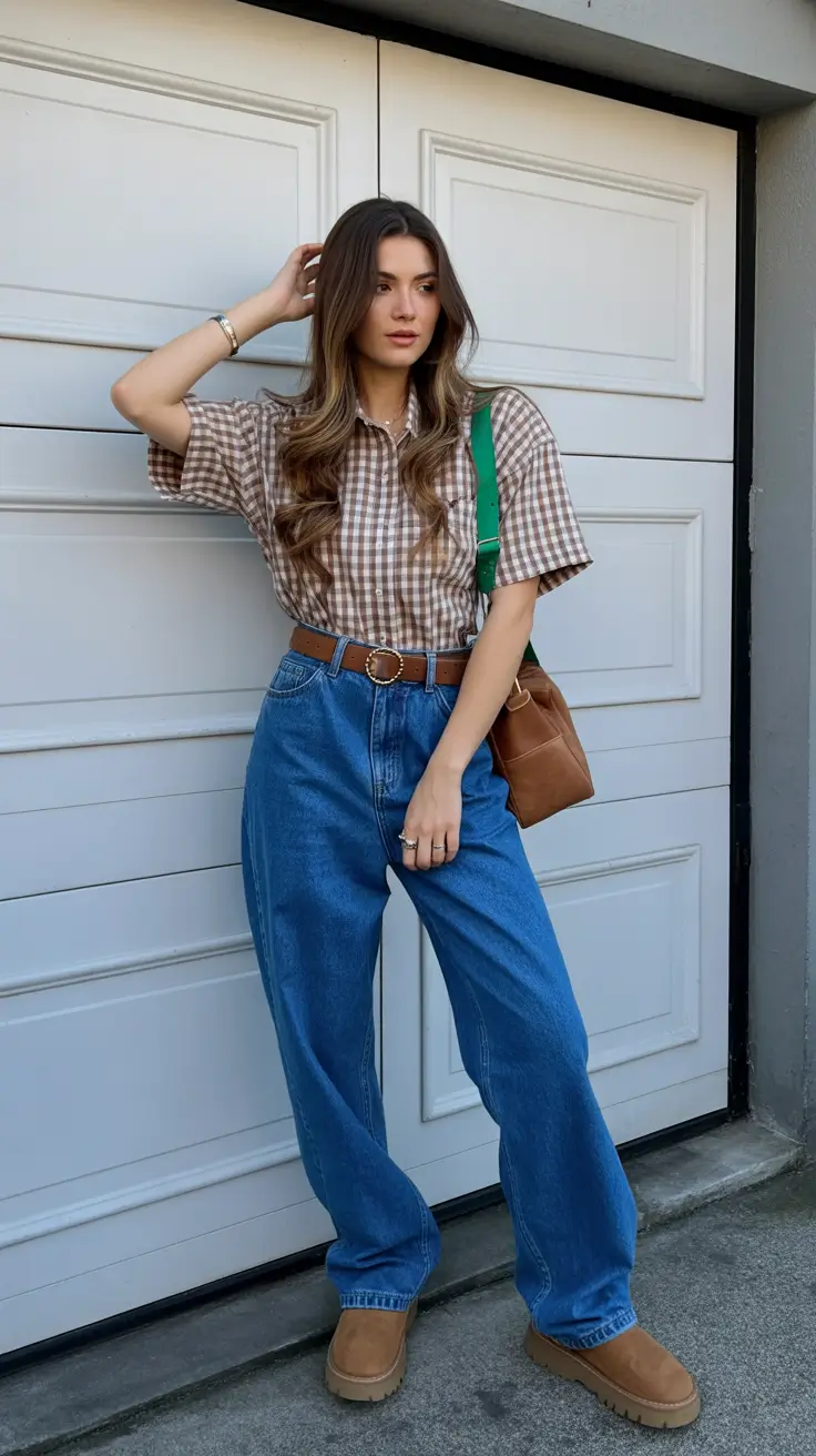 cute summer outfits for teens 2026 Retro Check Meets Modern Comfort