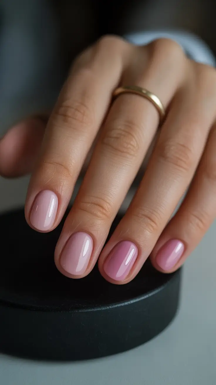 elegant spring short nails 2026 Sheer Blush Pink Nails