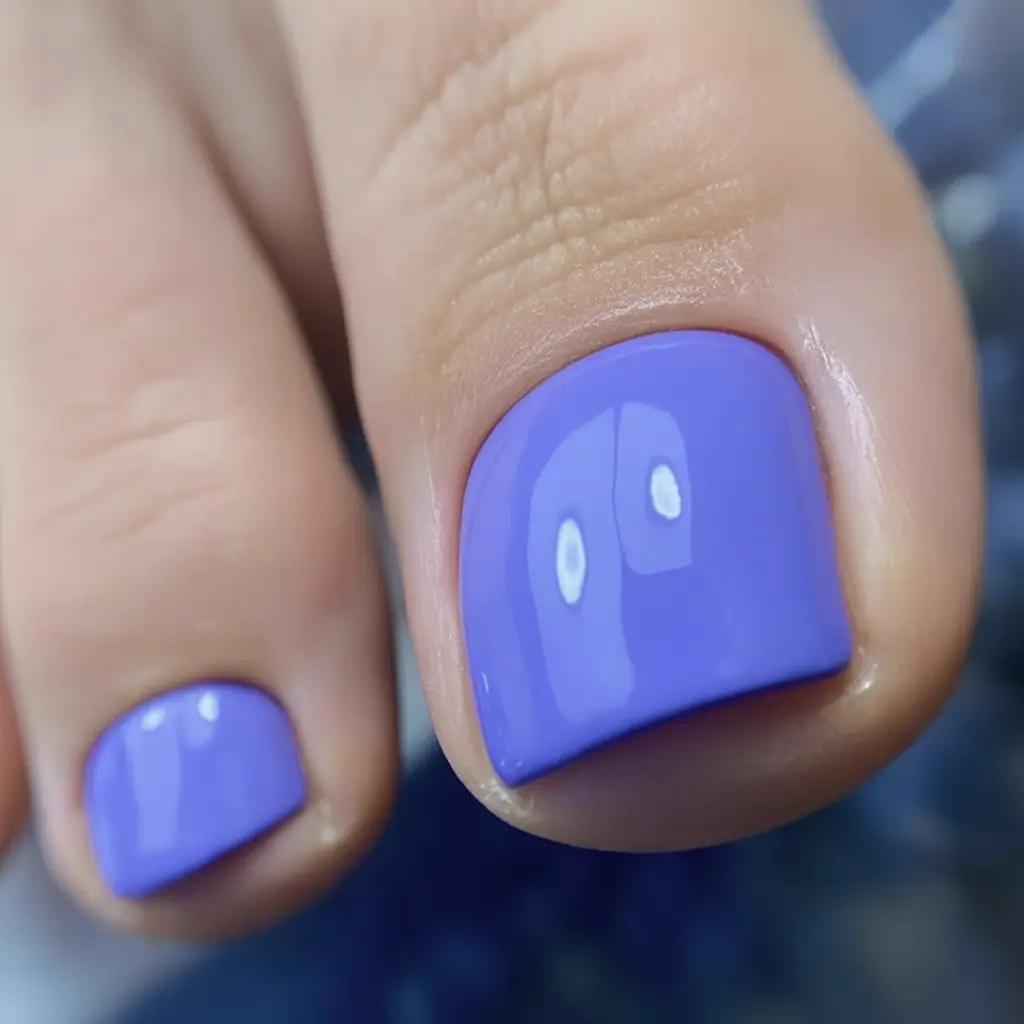 elegant spring toe nails 2026 Soft Periwinkle Pedicure for Effortless Spring Minimalism