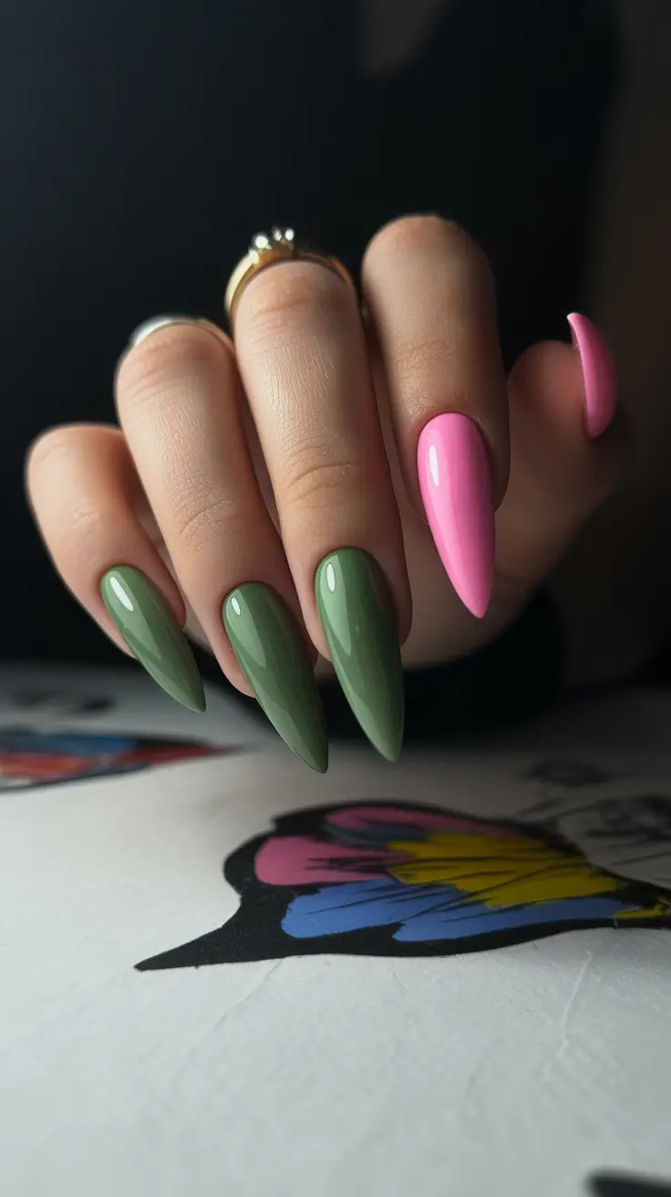 glamorous spring stiletto nails 2026 Vibrant Hot Pink Stiletto