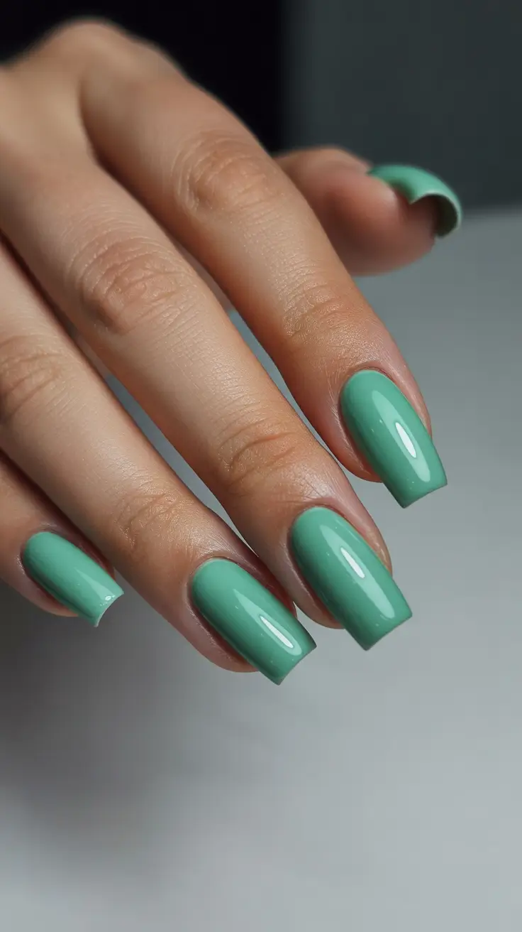 May Nails Ideas 2026 Mint Fresh Acrylic Calm for Sunny Afternoons