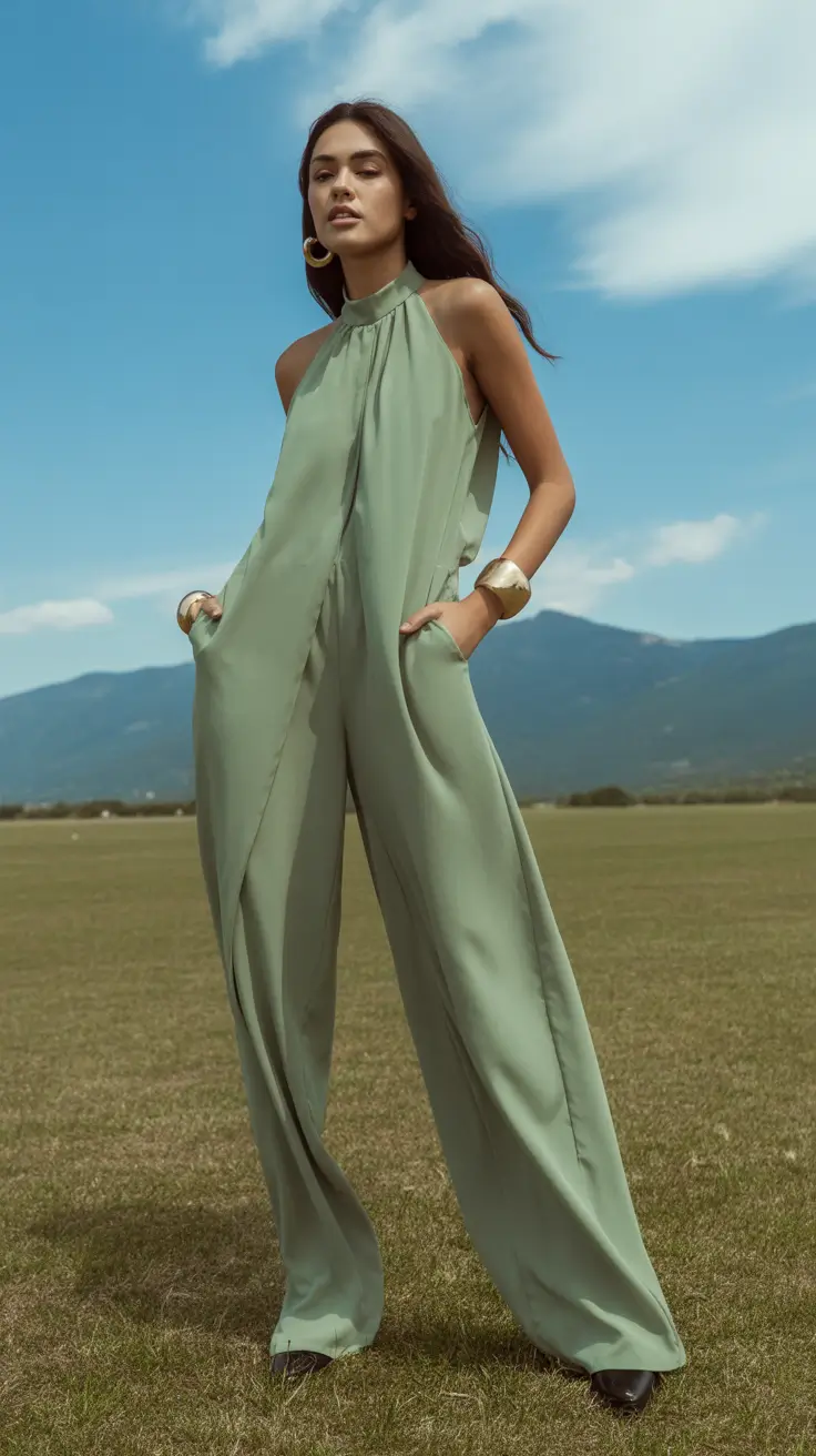 May outfits ideas 2026 Minimalist Sage Jumpsuits for Effortless Power Dressing