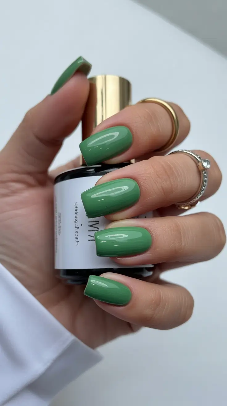 modern spring nails for pale skin 2026 Muted Sage Green for Effortless Freshness