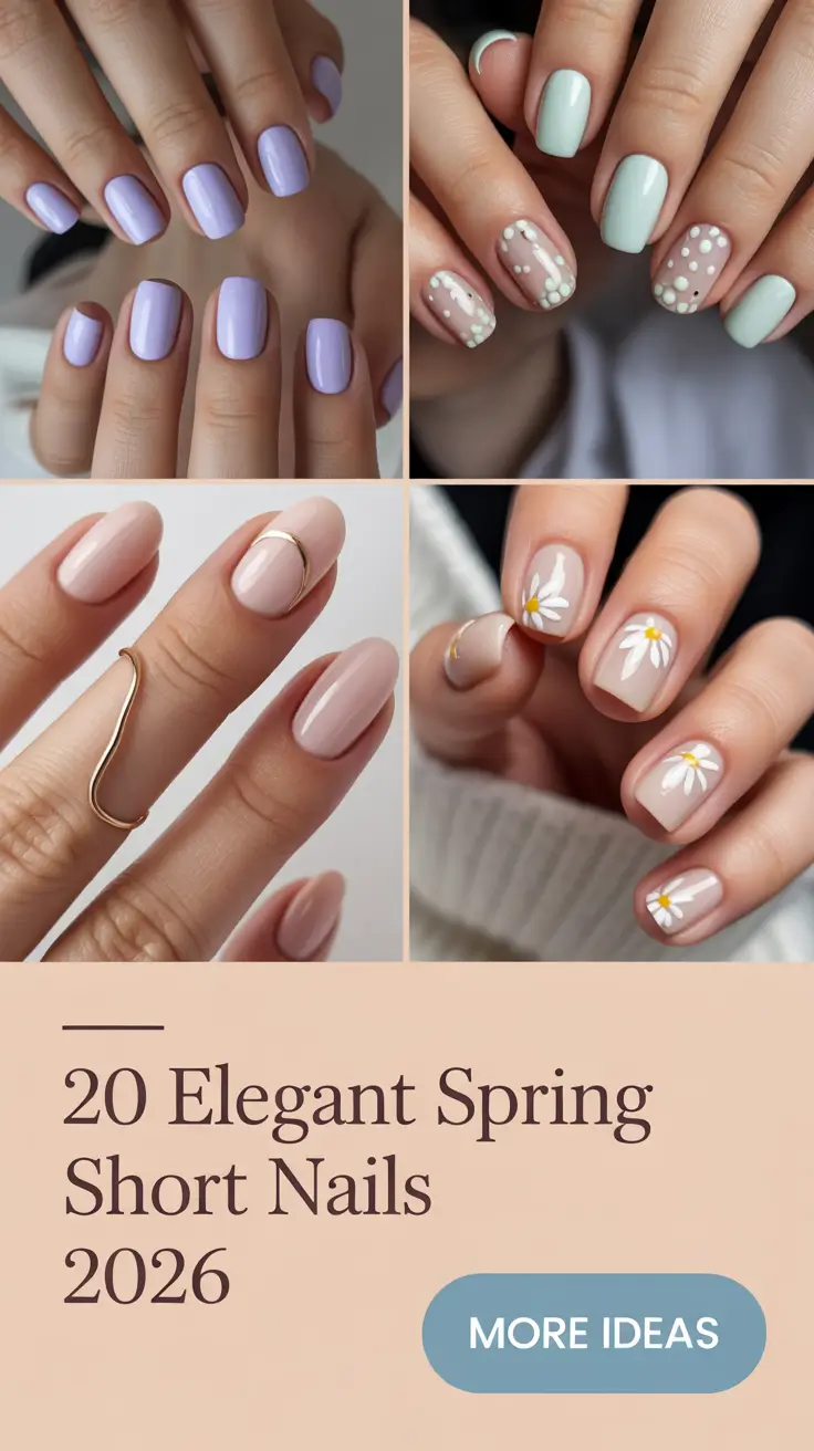 Elegant Spring Short Nails 2026: 20 Cute Designs, Simple Ideas & Fresh Color Inspo