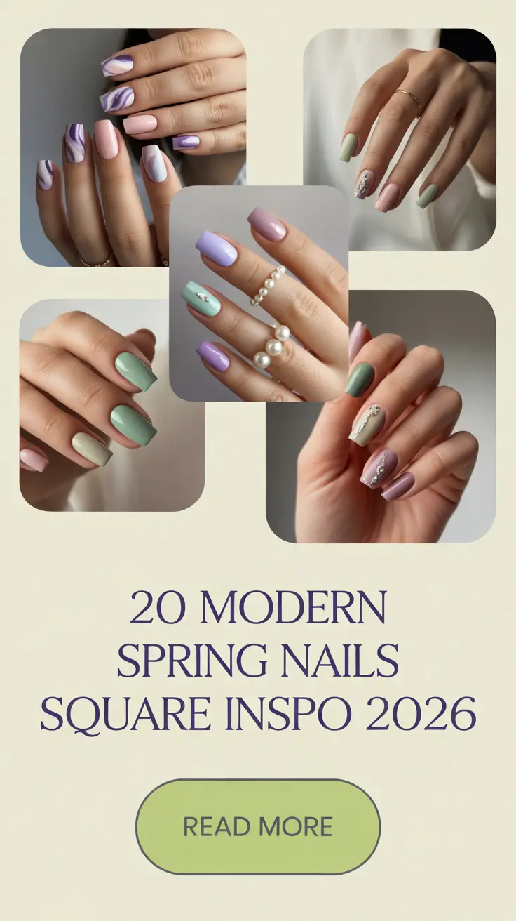 Modern Spring Nails Square Inspo 2026: Trendy Short, Medium & Long Designs