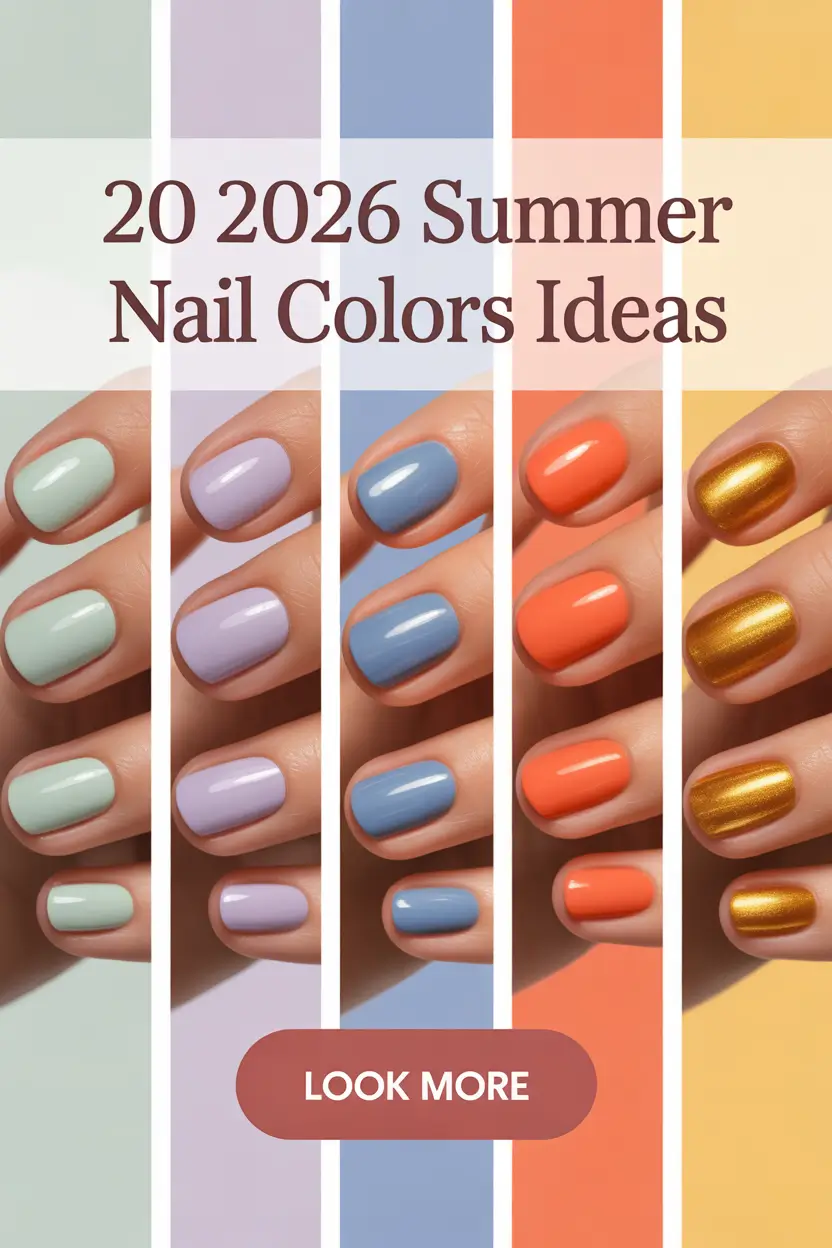 2026 Summer Nail Colors Ideas: Bright, Soft & Colorful Manicure Inspo