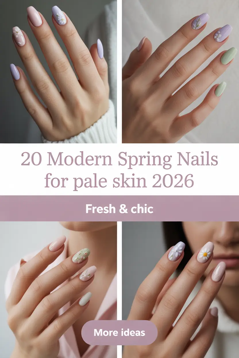 Modern Spring Nails for Pale Skin 2026: Cute & Simple Color Ideas You’ll Want to Try