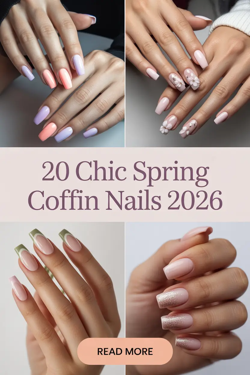 Chic Spring Coffin Nails 2026: Trending Shapes, Colors & Designs