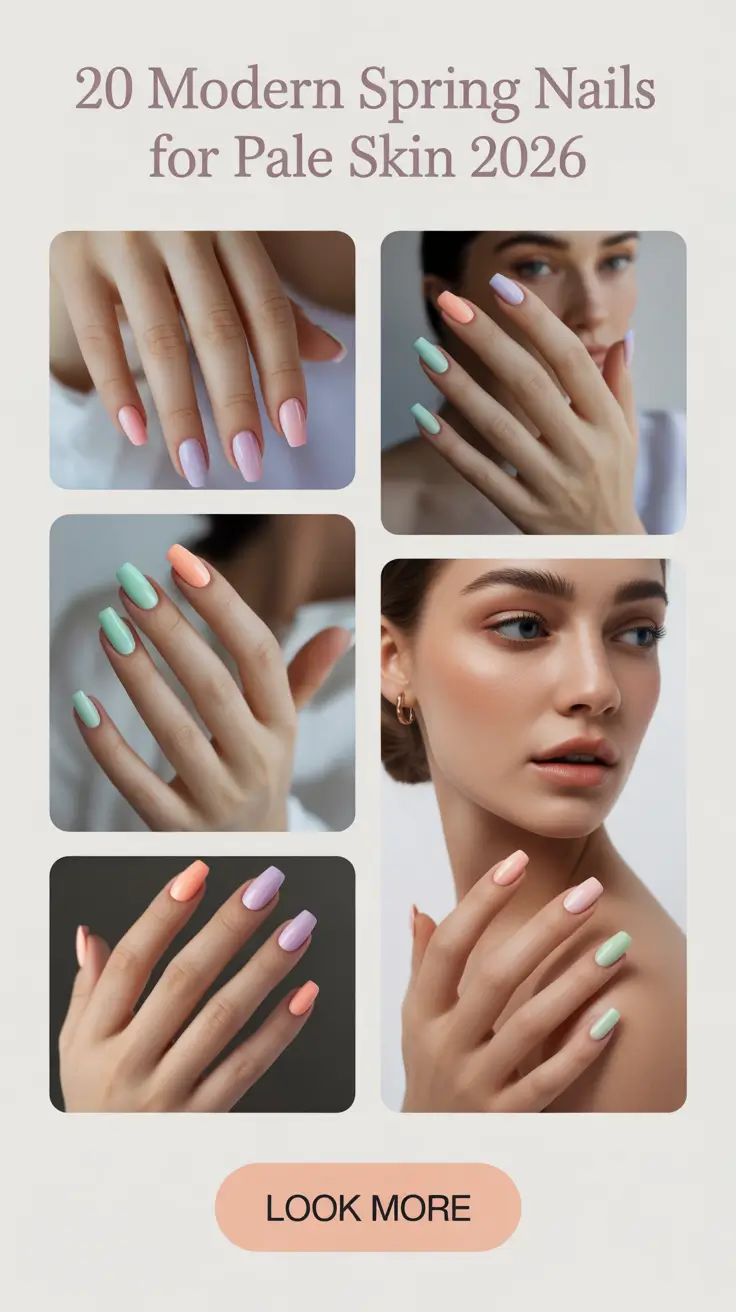 Modern Spring Nails for Pale Skin 2026: Cute & Simple Color Ideas You’ll Want to Try