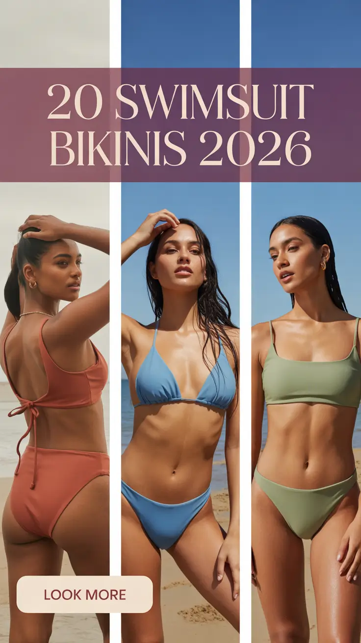 Swimsuit Bikinis Ideas 2026: Trendy Aesthetic Looks, Bandeau & High Leg Styles