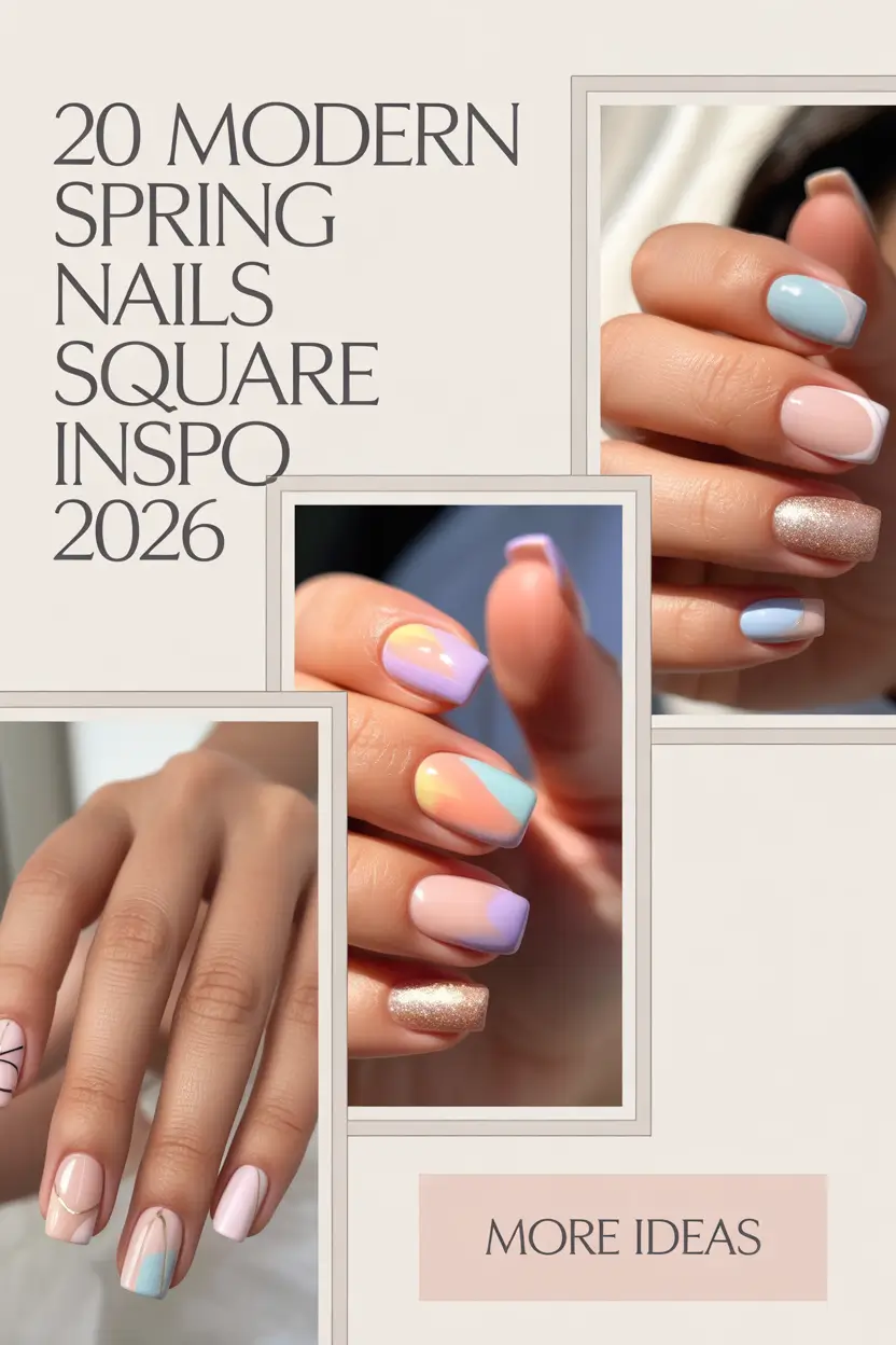Modern Spring Nails Square Inspo 2026: Trendy Short, Medium & Long Designs