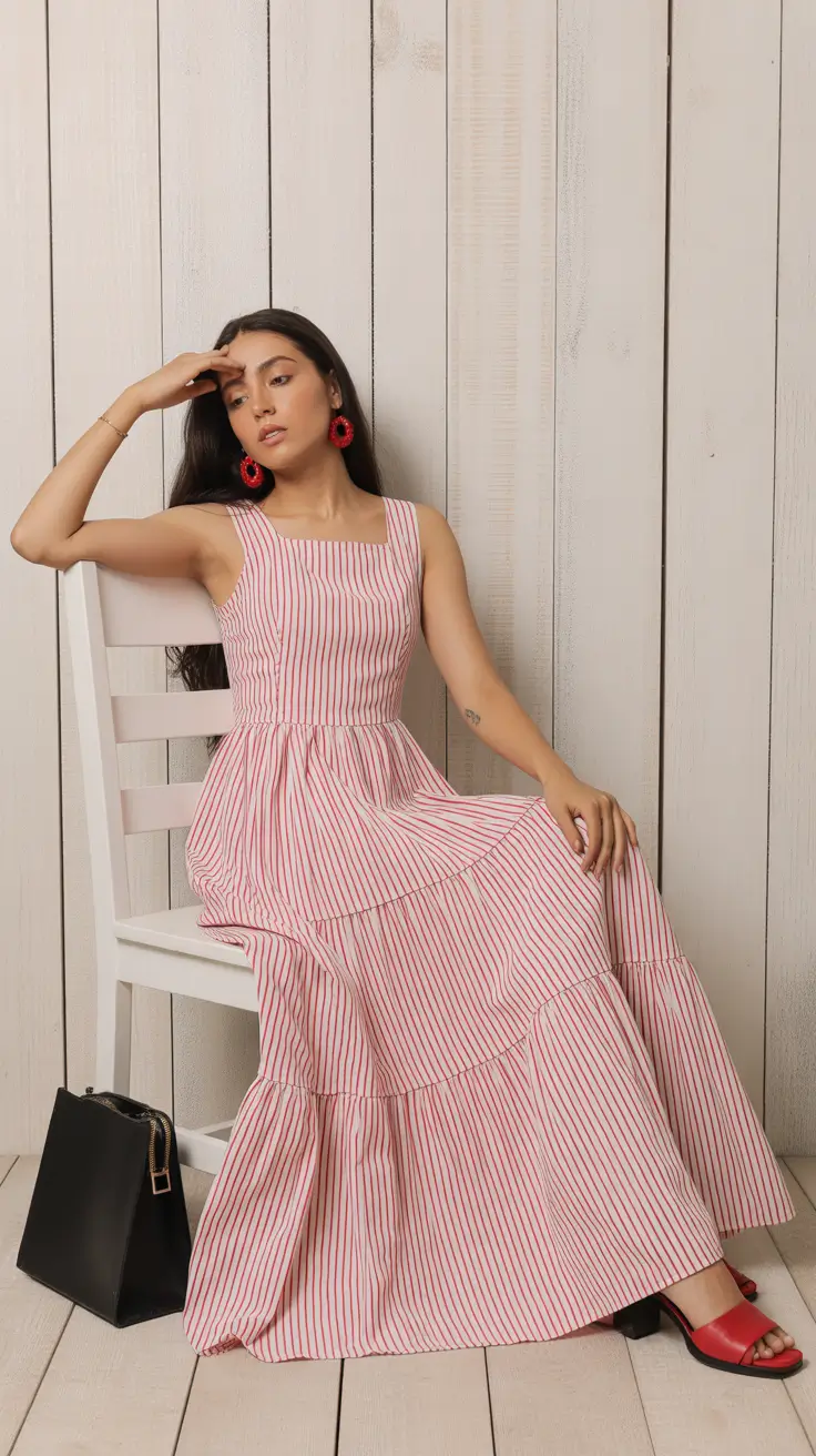 summer capsule wardrobe for women 2026 Soft Stripes & Summer Ease: The Dress You’ll Keep Reaching For