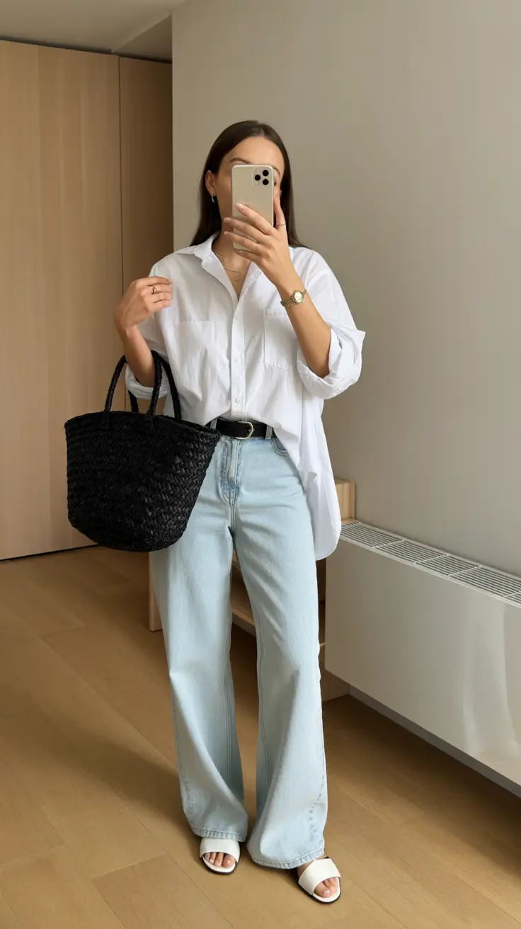 summer capsule wardrobe for women 2026 The White Shirt Reset: Effortless European Always Right
