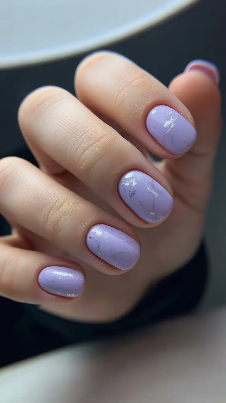 trendy spring nails acrylic 2026 Soft Lavender Minimal Nails for Early Spring Simplicity