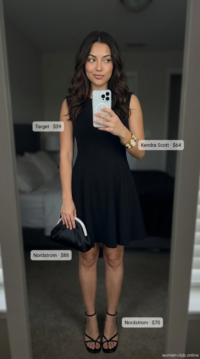 Sophisticated day dresses summer 2026: Golden yellow wide-leg pants with black top and gold accessories for evening.