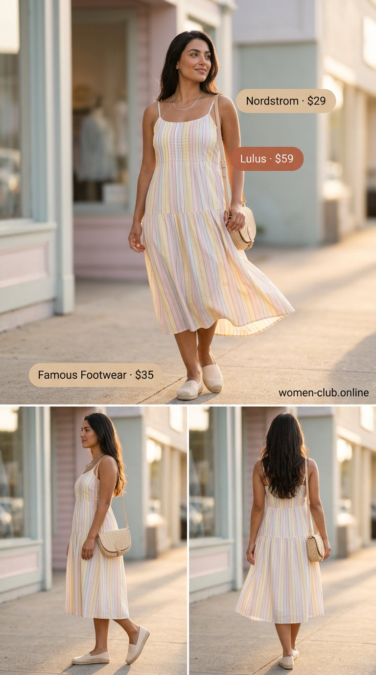 White and pastel blue dressy pant outfits summer for women 2026. Coastal vibe with espadrilles.