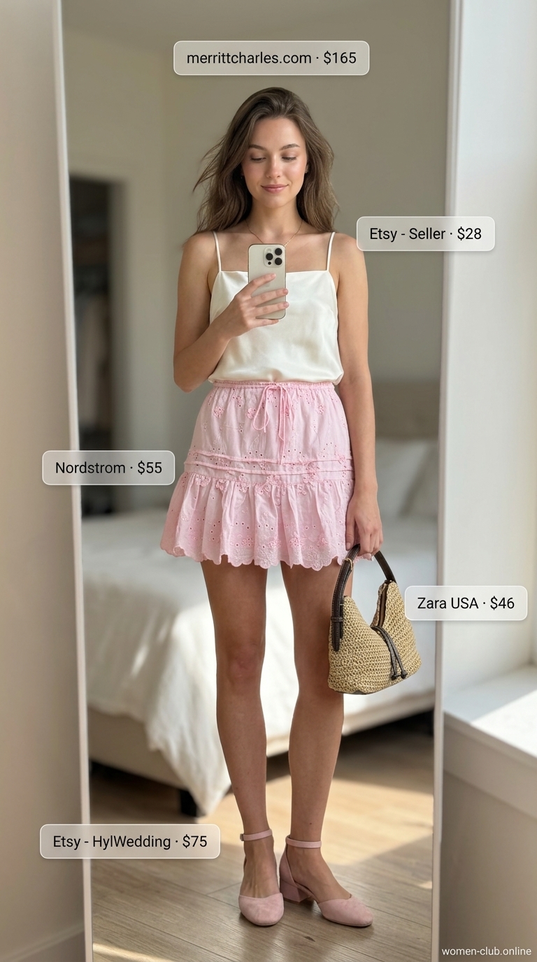 mini skirt outfits summer 2026 outfit idea - fashion styling inspiration