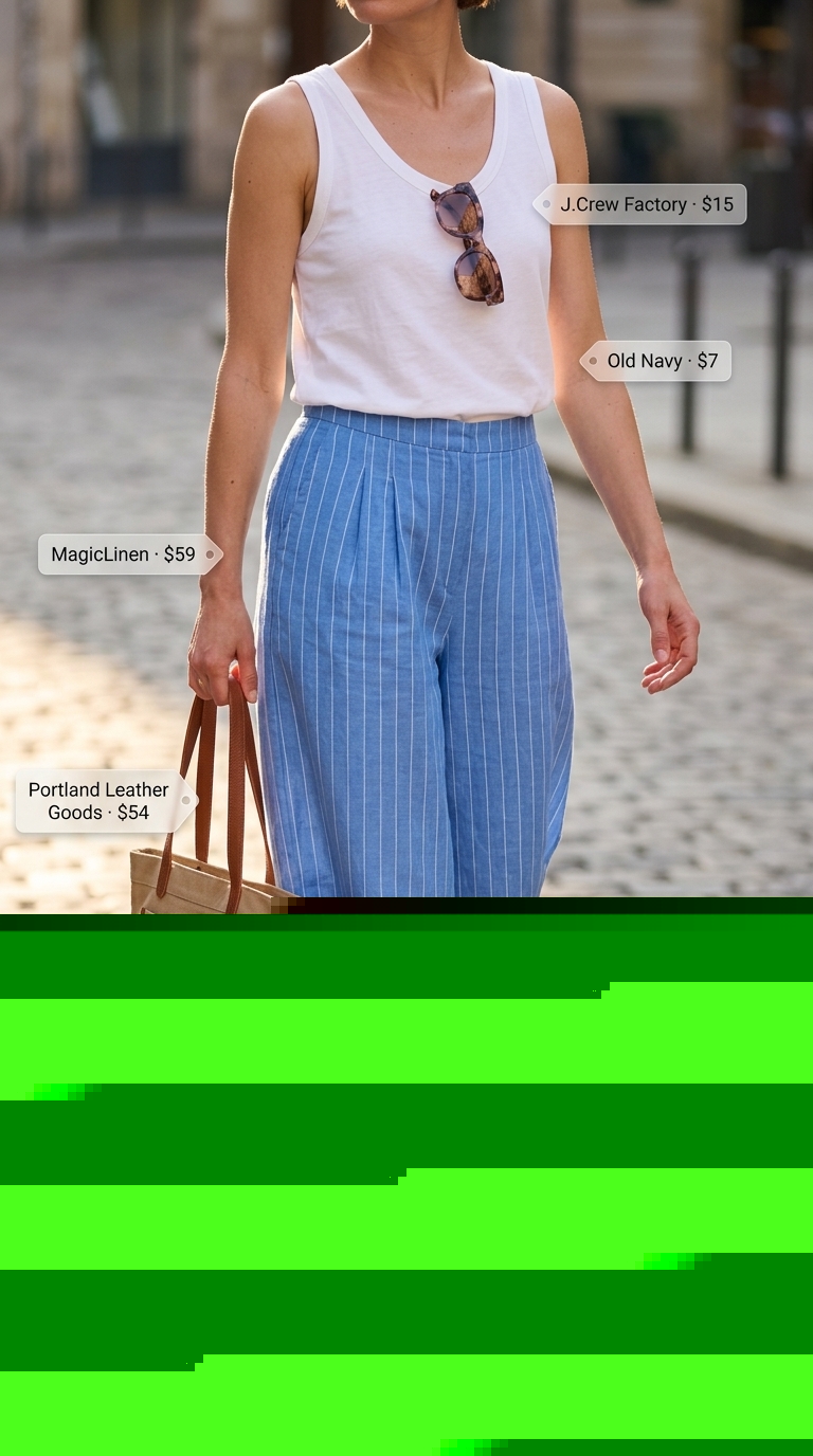 White and blue stripe pleated summer tailored culottes for women 2026 for a weekend getaway.