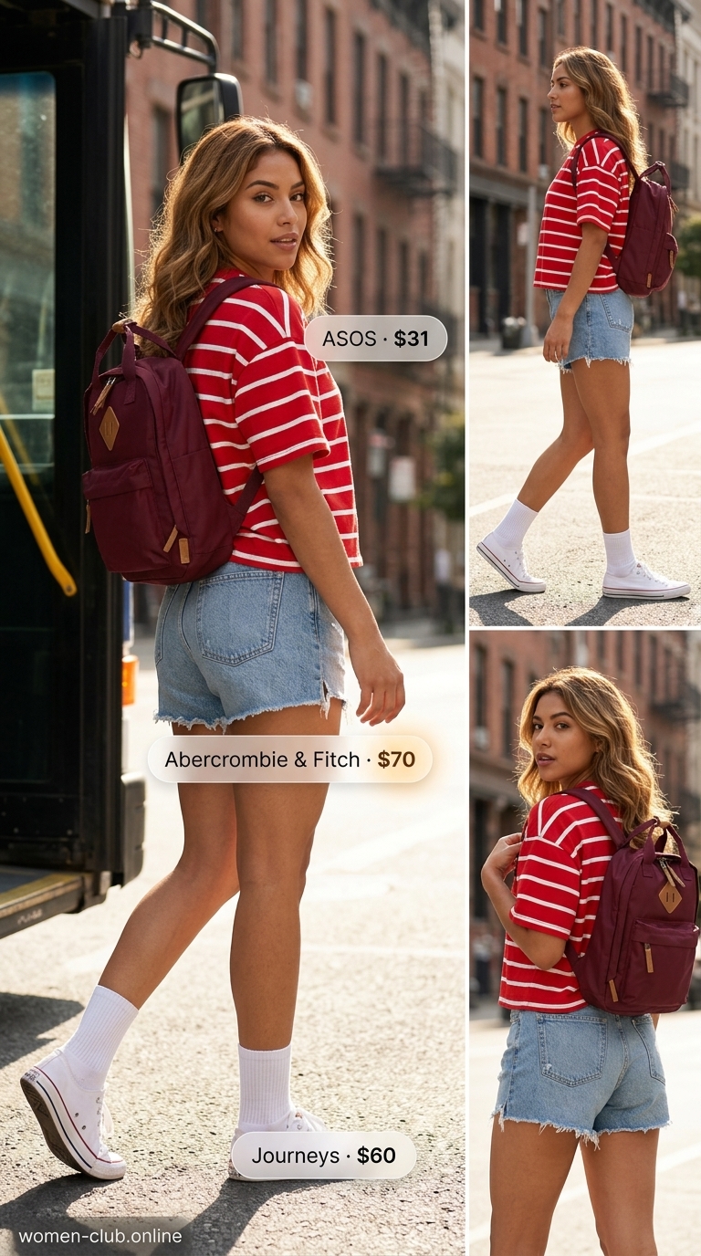 Baggy summer streetwear for women 2026: Khaki cargo pants, black crop top, platform sneakers, layered necklaces for urban exploration.