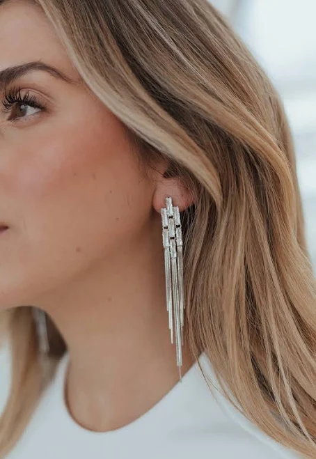 accessory 14K Gold Bridgette Crystal Drop Earrings Untamed Petals $48