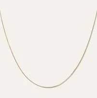 accessory 14K Gold Petite Box Chain Necklace Quince $258