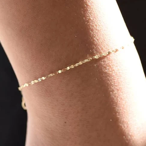 accessory 14K Gold Sparkle Dainty Chain Bracelet Etsy - SashJewelry $129