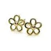 accessory 18K Solid Gold Delicate Flower Studs Etsy $250.26