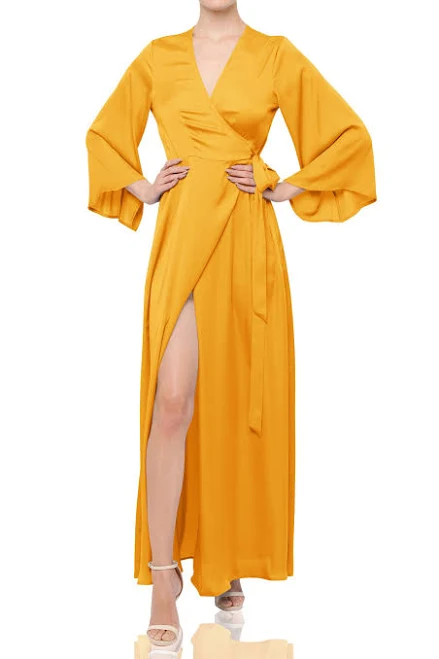 dress 2022 Top Seller Full Sleeve Maxi Wrap Dress Kyle x Shahida $199