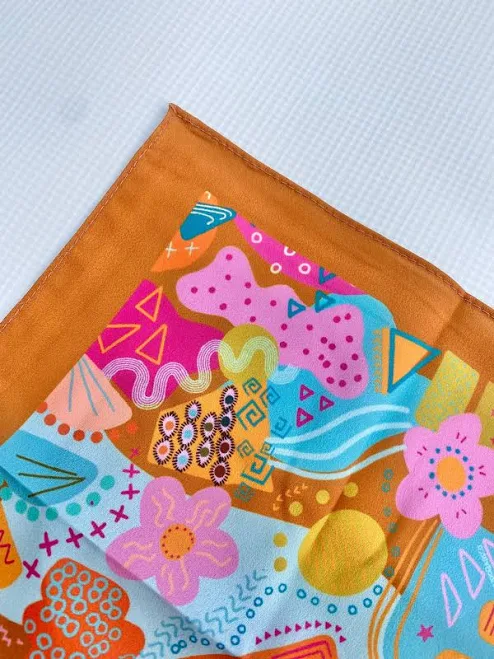 accessory 90s Inspired Abstract Doodle Scarf Etsy - Seller $12.95