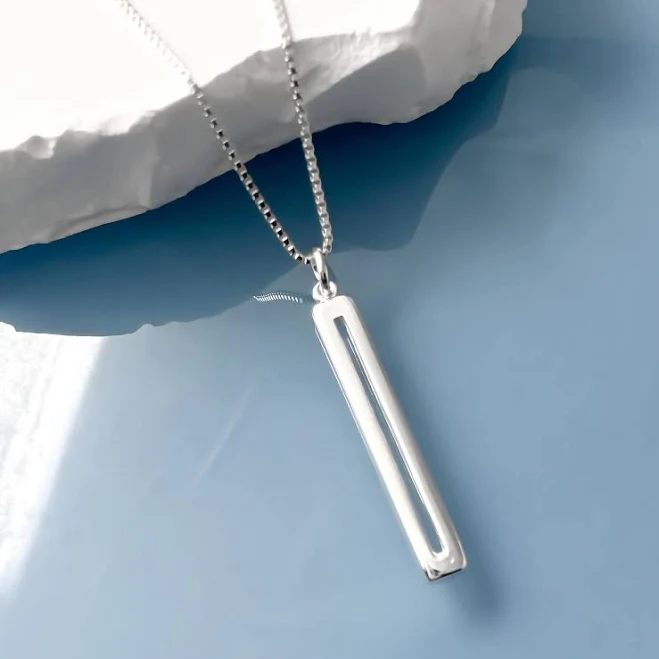 accessory 925 Sterling Silver Minimalist Bar Necklace Etsy - alexandreasjewels $27