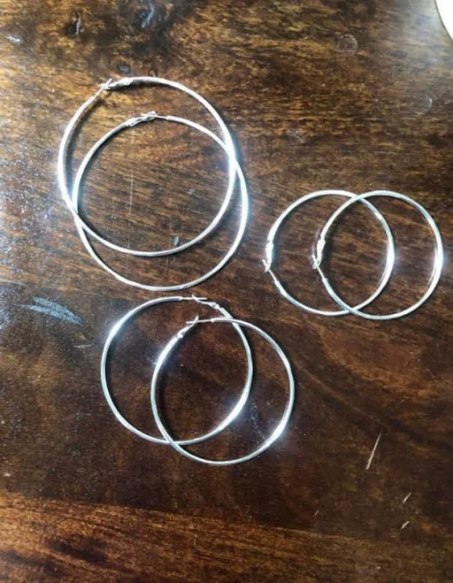 accessory 925 Sterling Silver Oversized Hoop Earrings Etsy - Seller $23.32
