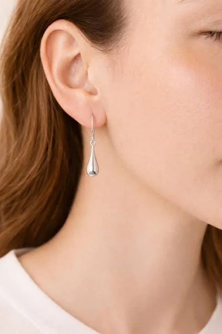 accessory 925 Sterling Silver Teardrop Dangle Earrings Etsy - StClairFineJewelry $45.21