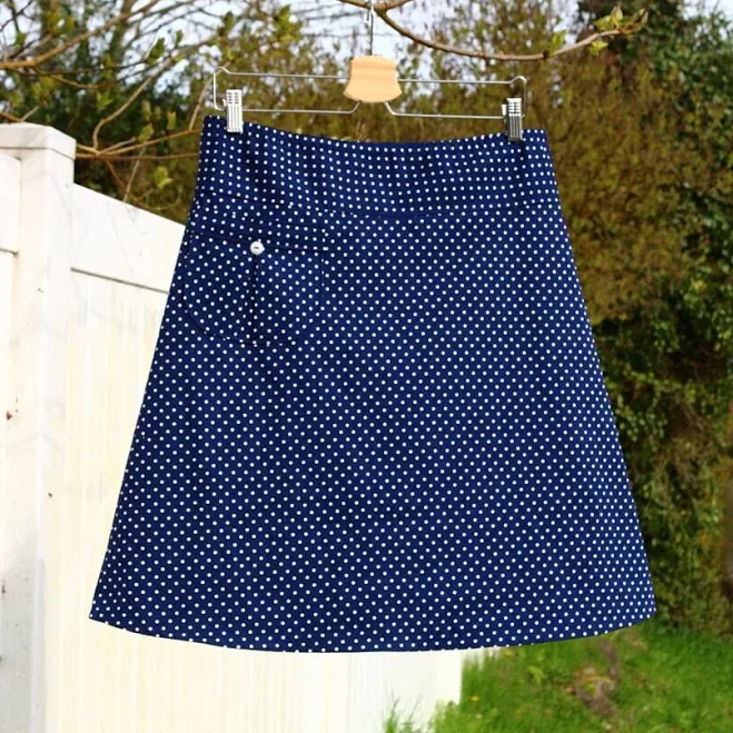 skirt A-Line Polka Dot Skirt with Pockets Etsy - Seller $68